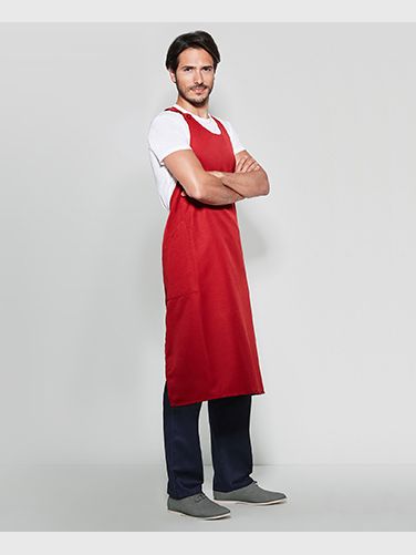 TABLIER CHEF - POLYESTER - COTON - 2 POCHES - 220 GR/M²