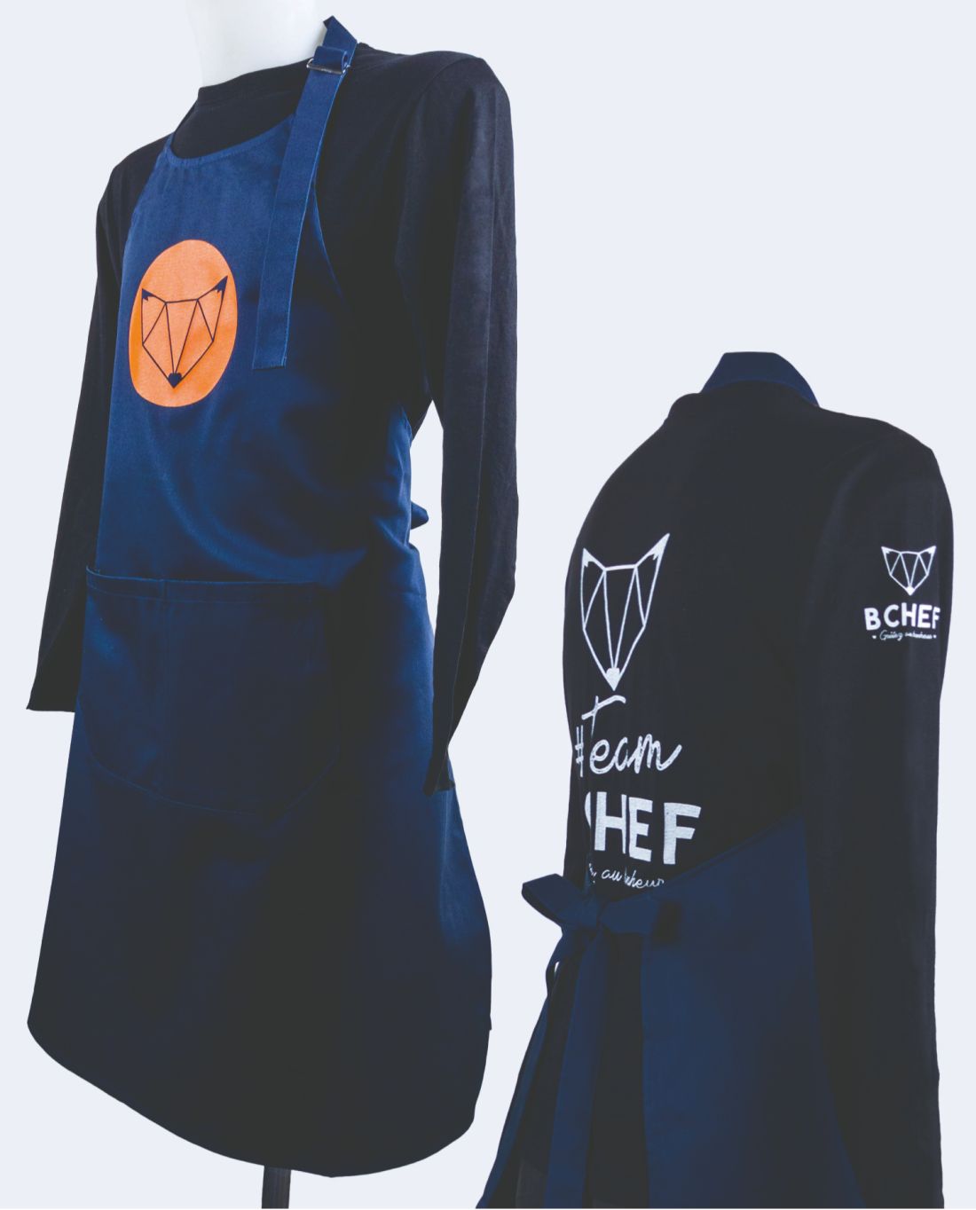 Tee-shirts et tabliers personnalisés pour le restaurant Bchef Tee-shirts et tabliers personnalisés pour le restaurant Bchef