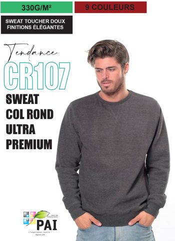 CR107 - Sweat col rond ultra premium 