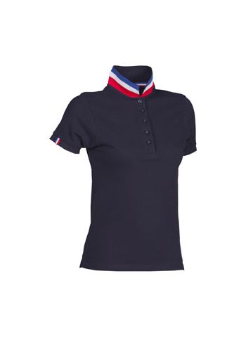 POLO NATION FEMME - COTON MAILLE PIQUéE - 210 GR/M²