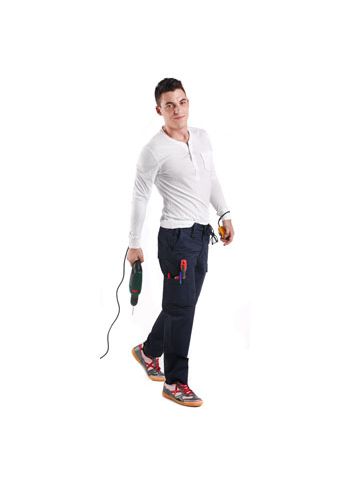 PANTALON HOMME PROTECT - MULTIPOCHES - RENFORT AUX GENOUX - 245 GR/M²